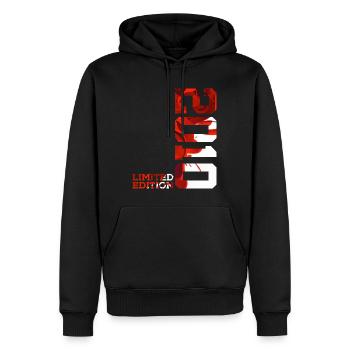 16. GEBURTSTAG LIMITED EDITION 2010 - Männer Premium Bio Hoodie - Schwarz - Vorne - Nico (187cm)