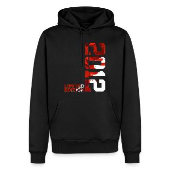 14. GEBURTSTAG 14 JAHRE LIMITED EDITION 2012 - Männer Premium Bio Hoodie - Schwarz - Vorne - Nico (187cm)