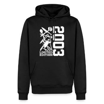 LIMITED EDITION 2003 KOCHEN 23. GEBURTSTAG KOCH - Männer Premium Bio Hoodie - Schwarz - Vorne - Nico (187cm)