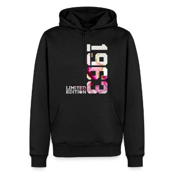 63. GEBURTSTAG 63 JAHRE LIMITED EDITION 1963 - Männer Premium Bio Hoodie - Schwarz - Vorne - Nico (187cm)