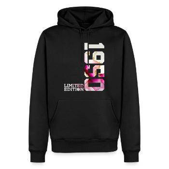 76. GEBURTSTAG 76 JAHRE LIMITED EDITION 1950 - Männer Premium Bio Hoodie - Schwarz - Vorne - Nico (187cm)