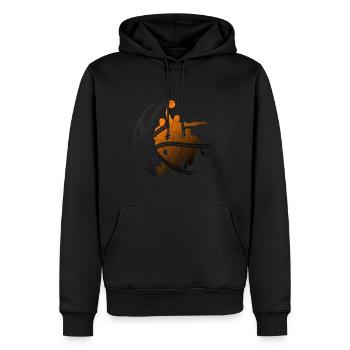 BASKETBALL BASKETBALL BASKETBALLSPIELER - Männer Premium Bio Hoodie - Schwarz - Vorne - Nico (187cm)