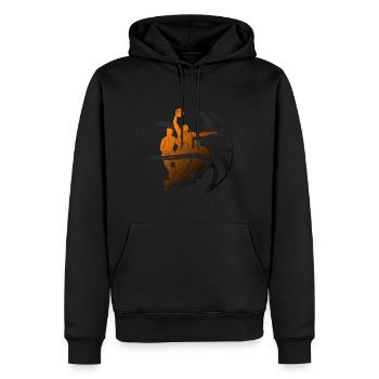 JOUEUR DE BASKET-BALL COOL BASKET-BALL JOUEUR DE BASKET-BALL - Sweat à capuche Premium bio Homme - noir - Devant - Nico (187cm)