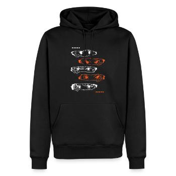 Weiße und schwarze Anime-Augen - Besonderes Geschenk für Weihnachten - Männer Premium Bio Hoodie - Schwarz - Vorne - Nico (187cm)