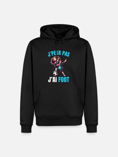 J'peux Pas J'ai Foot - Sweat à capuche Premium bio Homme - noir