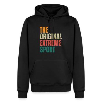 LE SPORT EXTRÊME ORIGINAL Sports Logging - Sweat à capuche Premium bio Homme - noir - Devant - Nico (187cm)