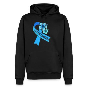 Darm Krebs Dickdarm - Männer Premium Bio Hoodie - Schwarz - Vorne - Nico (187cm)