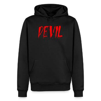 devil - Men’s Premium Organic Hoodie - black - Front - Nico (187cm)