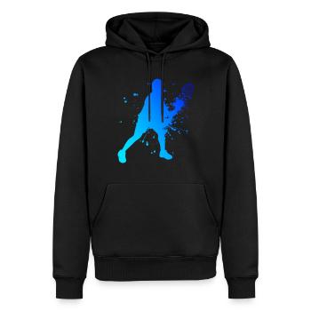 Federball Squash Badmintonspieler Badminton - Männer Premium Bio Hoodie - Schwarz - Vorne - Nico (187cm)