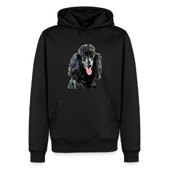 Pudel 3 - Männer Premium Bio Hoodie - Schwarz - Vorne - Nico (187cm)