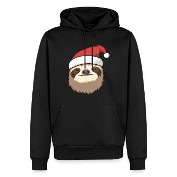 Sloth Santa Christmas Funny Sloth - Men’s Premium Organic Hoodie - black - Front - Nico (187cm)