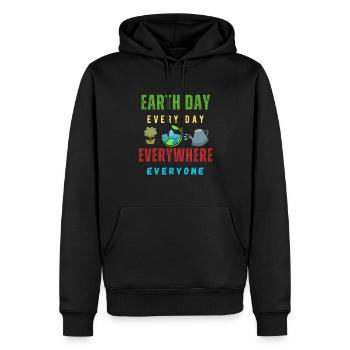 Tag der Erde Jeden Tag Alles Alle - Männer Premium Bio Hoodie - Schwarz - Vorne - Nico (187cm)