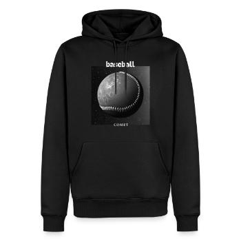 Baseball Comet - Men’s Premium Organic Hoodie - black - Front - Nico (187cm)