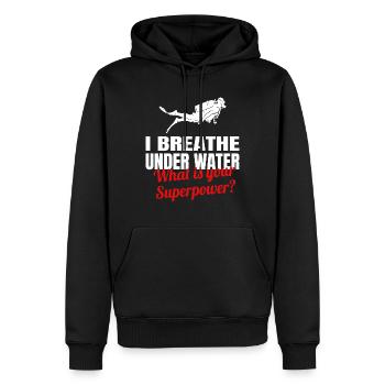 Tauchen, Dive, Diving, Ozean, Schnorcheln, Tauchen - Männer Premium Bio Hoodie - Schwarz - Vorne - Nico (187cm)