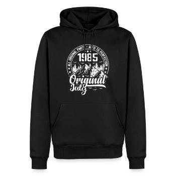 juillet 1985 Original:39 Ans Cadeau d'Anniversaire - Sweat à capuche Premium bio Homme - noir - Devant - Nico (187cm)