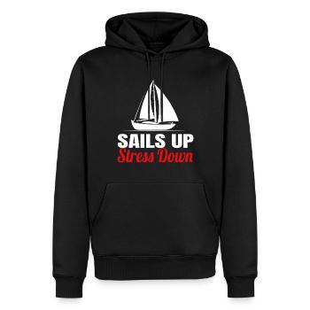 Segeln Boot Kapitän Segelboot Schiff Segler - Männer Premium Bio Hoodie - Schwarz - Vorne - Nico (187cm)