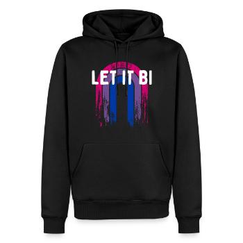Let It Bi Bisexuel Positivité Bi Fierté Positive - Sweat à capuche Premium bio Homme - noir - Devant - Nico (187cm)