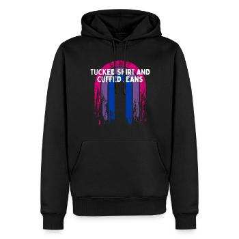 Tucked Shirt and Cuffed Jeans Bisexual LGBTQ Bi - Men’s Premium Organic Hoodie - black - Front - Nico (187cm)