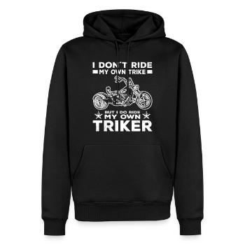 Idée cadeau Trike | Triker Moto Trikes Hommes - Sweat à capuche Premium bio Homme - noir - Devant - Nico (187cm)