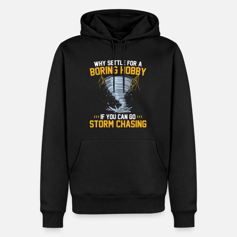 Sturmjäger Geschenkidee | Tornado Meteorologen - Männer Premium Bio Hoodie - Schwarz