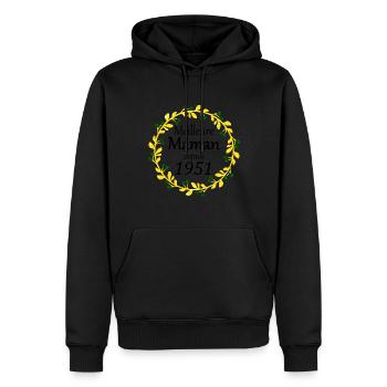 Meilleure Maman depuis 1951 - Sweat à capuche Premium bio Homme - noir - Devant - Nico (187cm)