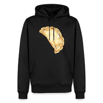 Pierogi polonais - Sweat à capuche Premium bio Homme - noir - Devant - Nico (187cm)