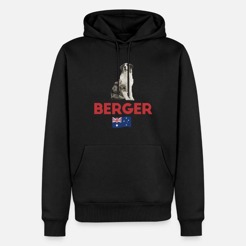 Australian Shepherd Hunderasse - Männer Premium Bio Hoodie - Schwarz