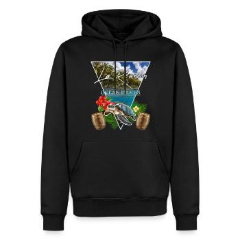 La Réunion Plage Et Paradis Océan indien - Sweat à capuche Premium bio Homme - noir - Devant - Nico (187cm)
