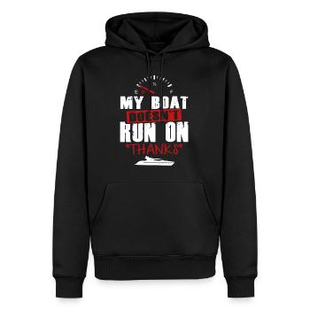 My Boat Doesn't Run On - Men’s Premium Organic Hoodie - black - Front - Nico (187cm)