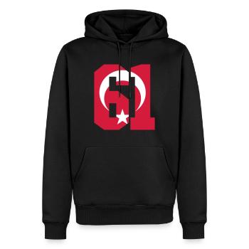 Trabzon 61 Türkiye - Men’s Premium Organic Hoodie - black - Front - Nico (187cm)