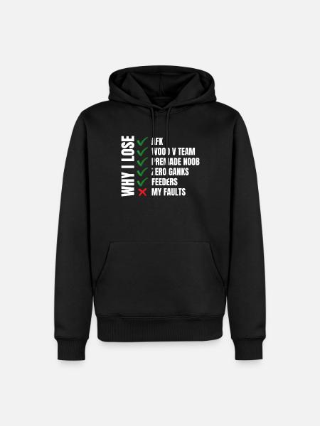 ligue de LOL - Sweat à capuche Premium bio Homme - noir