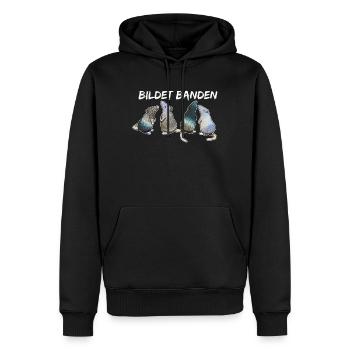 Ratten - Bildet Banden - Männer Premium Bio Hoodie - Schwarz - Vorne - Nico (187cm)