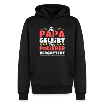 Als Papa geliebt, als Polierer vergöttert - Männer Premium Bio Hoodie - Schwarz - Vorne - Nico (187cm)