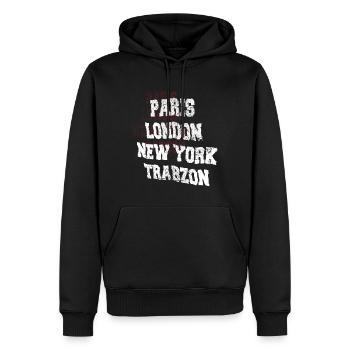 Trabzon Stadt - Männer Premium Bio Hoodie - Schwarz - Vorne - Nico (187cm)