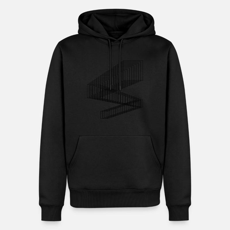 Conception de boîtes géométriques - Sweat à capuche Premium bio Homme - noir