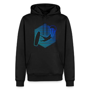 Kitesurfeuse Femmes Kitesurf Kitesurf Kitesurf Kitesurf - Sweat à capuche Premium bio Homme - noir - Devant - Nico (187cm)