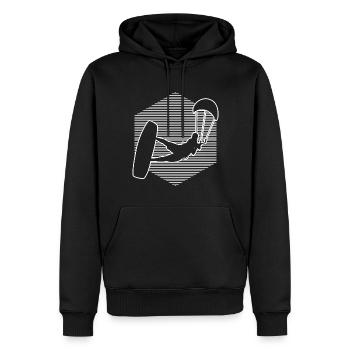 Kite Kitesurf Hommes Kitesurf Kitesurf Kitesurf Kitesurf - Sweat à capuche Premium bio Homme - noir - Devant - Nico (187cm)