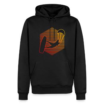 Kitesurf Kiting Kitesurfing Men Kite Kitesurfer - Men’s Premium Organic Hoodie - black - Front - Nico (187cm)