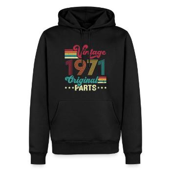 Jahrgang 1971 Original, Geburtstagsgeschenk - Männer Premium Bio Hoodie - Schwarz - Vorne - Nico (187cm)