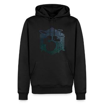 Drumming Drums Women Drummer - Men’s Premium Organic Hoodie - black - Front - Nico (187cm)