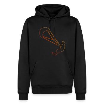 Kite Kitesurfer Kitesurfing Men Kite Kitesurf - Men’s Premium Organic Hoodie - black - Front - Nico (187cm)