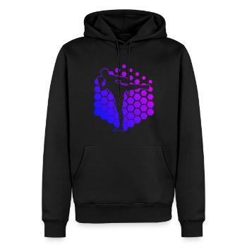 Boxe Thaï Muay Thaï Boxeur Homme Femmes - Sweat à capuche Premium bio Homme - noir - Devant - Nico (187cm)