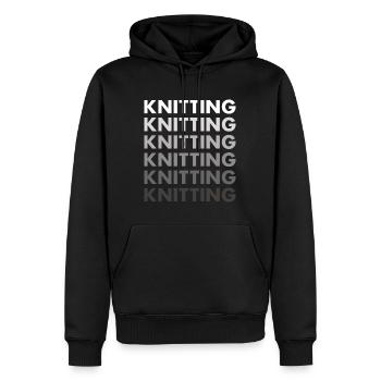 Tricoteuse Tricot - Sweat à capuche Premium bio Homme - noir - Devant - Nico (187cm)