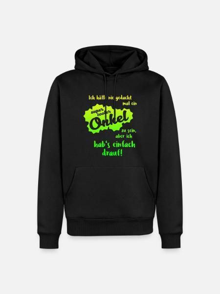 Super cooler Onkel Geschenk bester Onkel - Herre Premium økologisk hoodie - sort