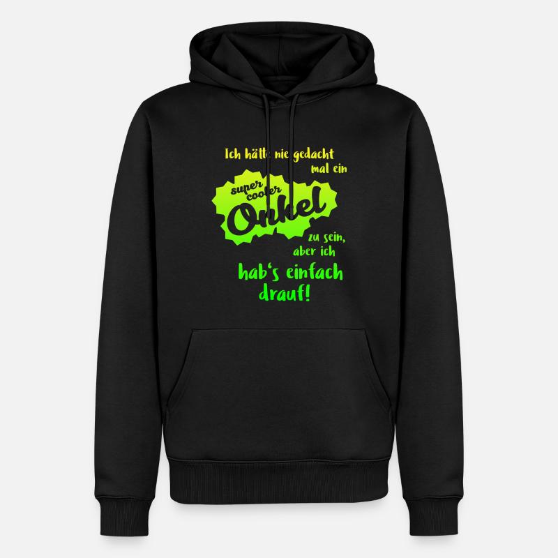 Super cooler Onkel Geschenk bester Onkel - Männer Premium Bio Hoodie - Schwarz
