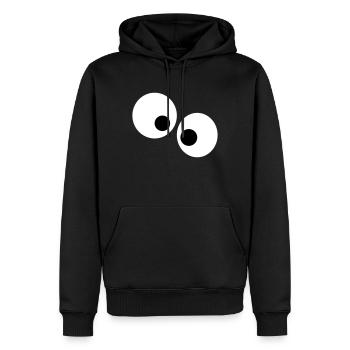 Yeux drôles - Sweat à capuche Premium bio Homme - noir - Devant - Nico (187cm)