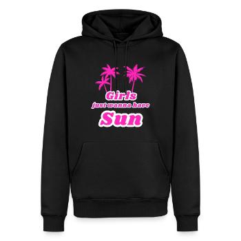 Les filles veulent juste avoir du soleil - Sweat à capuche Premium bio Homme - noir - Devant - Nico (187cm)