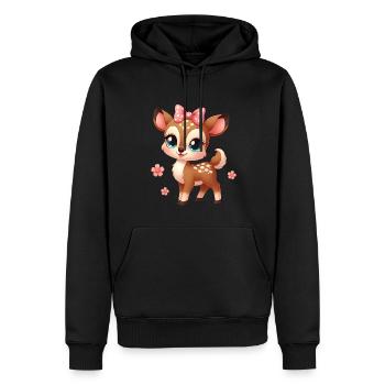 Süßes kleines Rehkitz 5 - Männer Premium Bio Hoodie - Schwarz - Vorne - Nico (187cm)