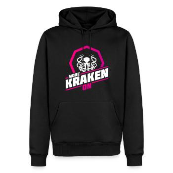 Logo OCTO KRAKEN - Sweat à capuche Premium bio Homme - noir - Devant - Nico (187cm)