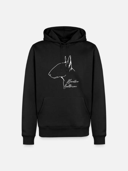 Miniature Bull Terrier Profil Chien Chiens Wilsigns - Sweat à capuche Premium bio Homme - noir